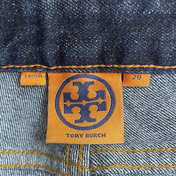 Tory Burch Jeans Low Rise Super Skinny Dark Rinse Wash Extra Long Size 28 | 6 - Picture 11 of 15